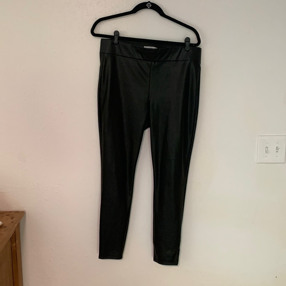 Faux leather leggings